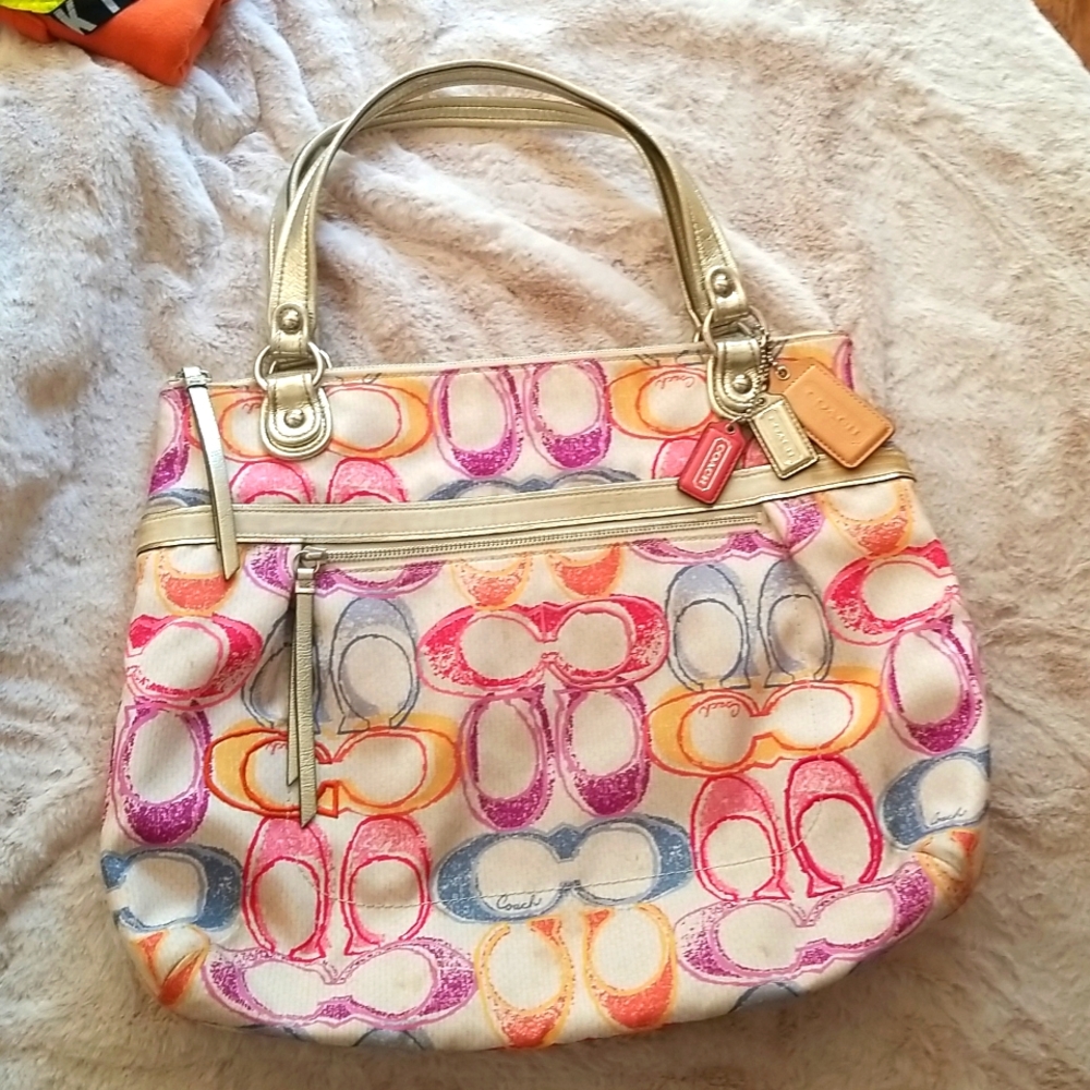 Authentic Coach signature purse